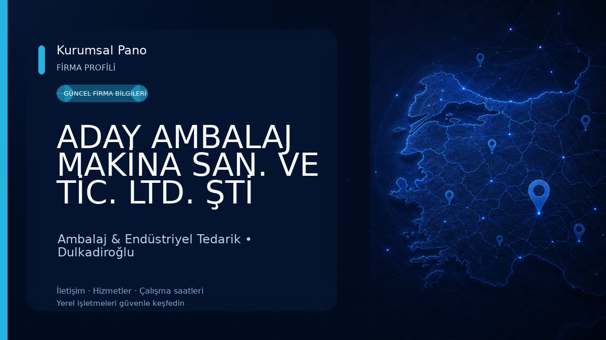 ADAY AMBALAJ MAKİNA SAN. VE TİC. LTD. ŞTİ Ambalaj & Endüstriyel Tedarik