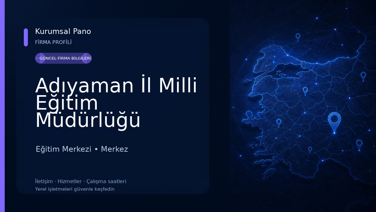 Adıyaman İl Milli Eğitim Müdürlüğü