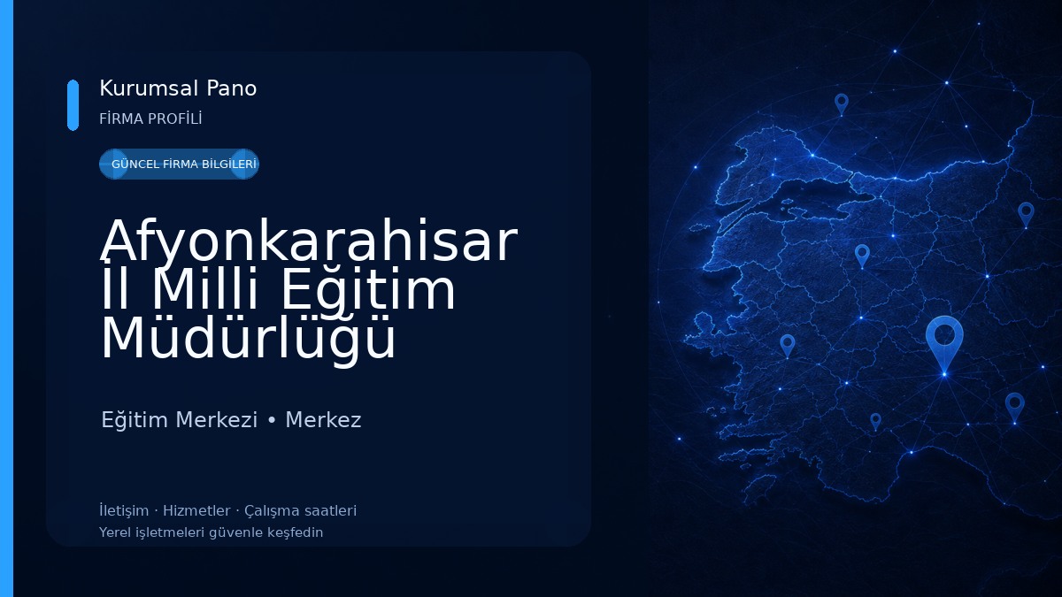 Afyonkarahisar İl Milli Eğitim Müdürlüğü