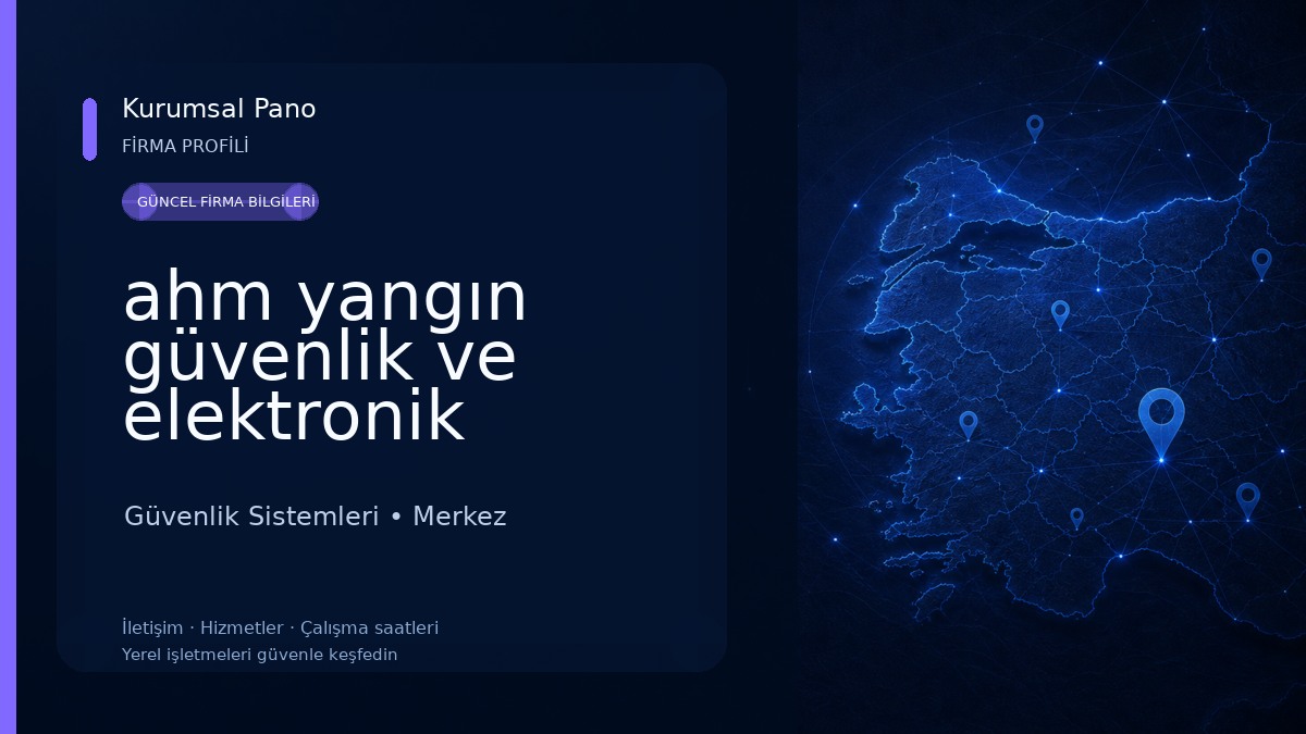 ahm yangın güvenlik ve elektronik sistemleri Güvenlik Sistemleri