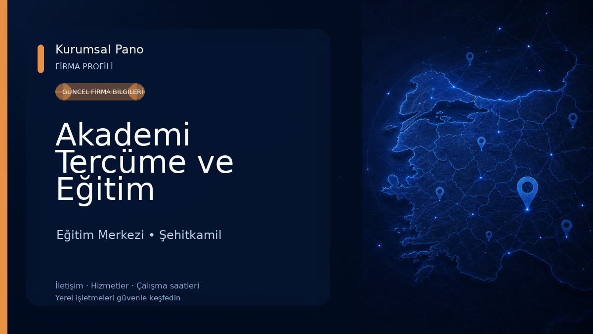 Akademi Tercüme ve Eğitim Danışmanlığı Ofisi Eğitim Merkezi