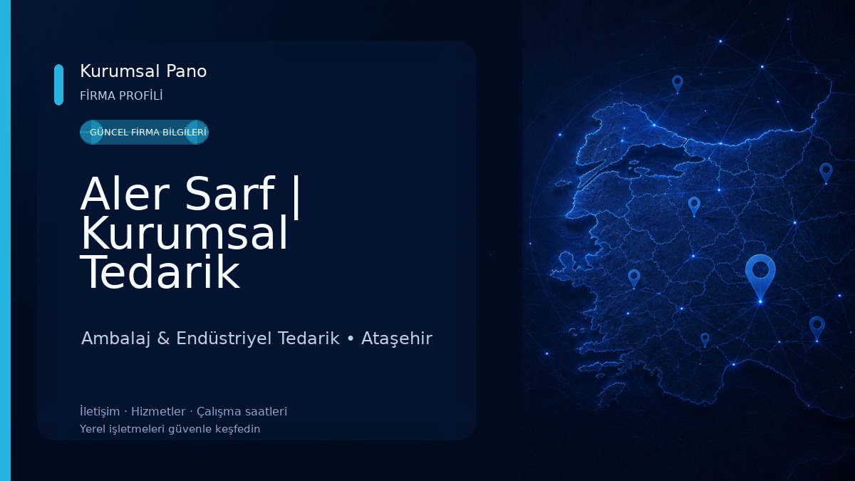 Aler Sarf | Kurumsal Tedarik Hizmetleri Ambalaj & Endüstriyel Tedarik