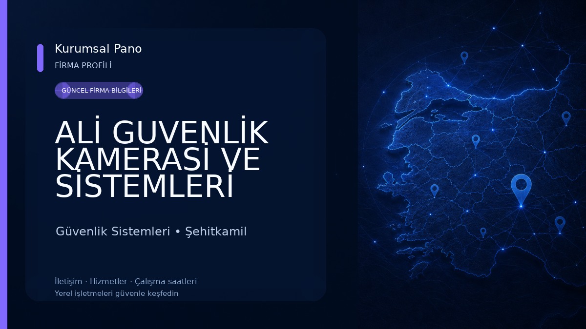ALİ GUVENLİK KAMERASİ VE SİSTEMLERİ