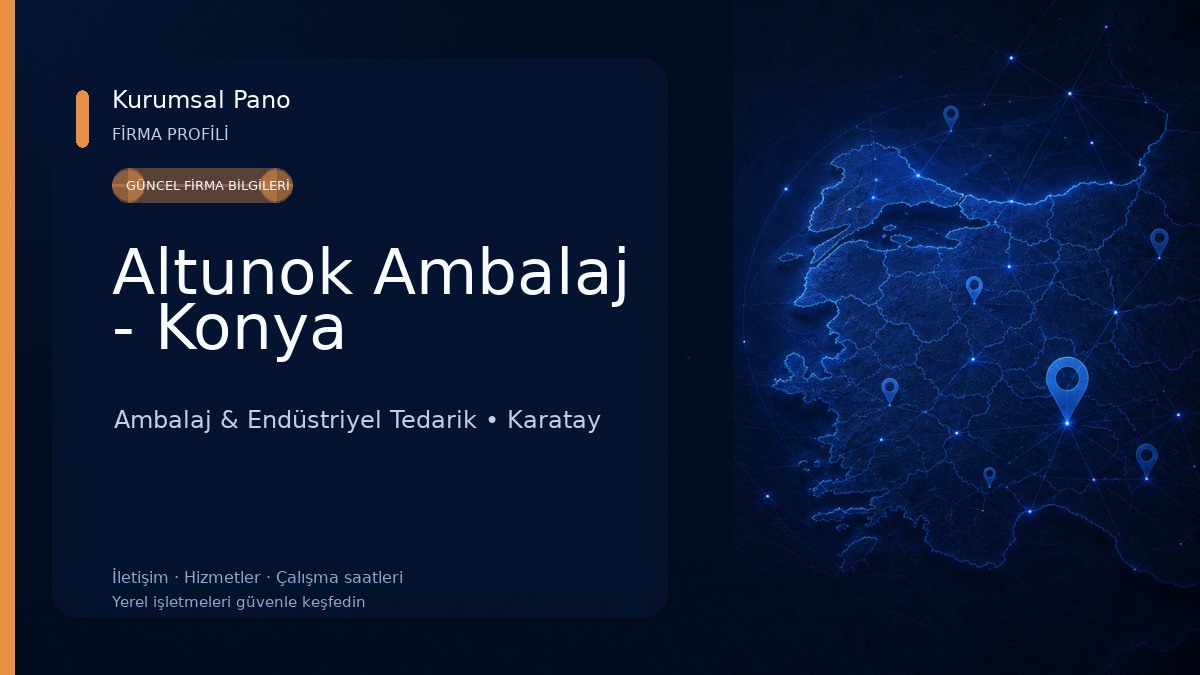 Altunok Ambalaj - Konya Ambalaj & Endüstriyel Tedarik