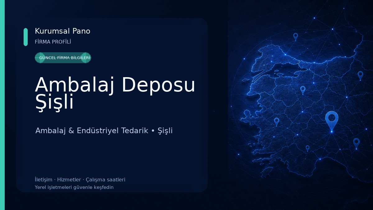 Ambalaj Deposu Şişli Ambalaj & Endüstriyel Tedarik