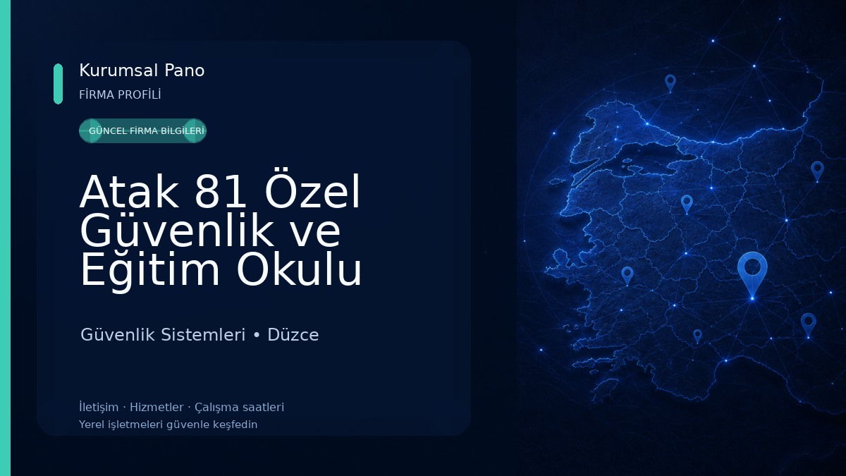Atak 81 Özel Güvenlik ve Eğitim Okulu Güvenlik Sistemleri