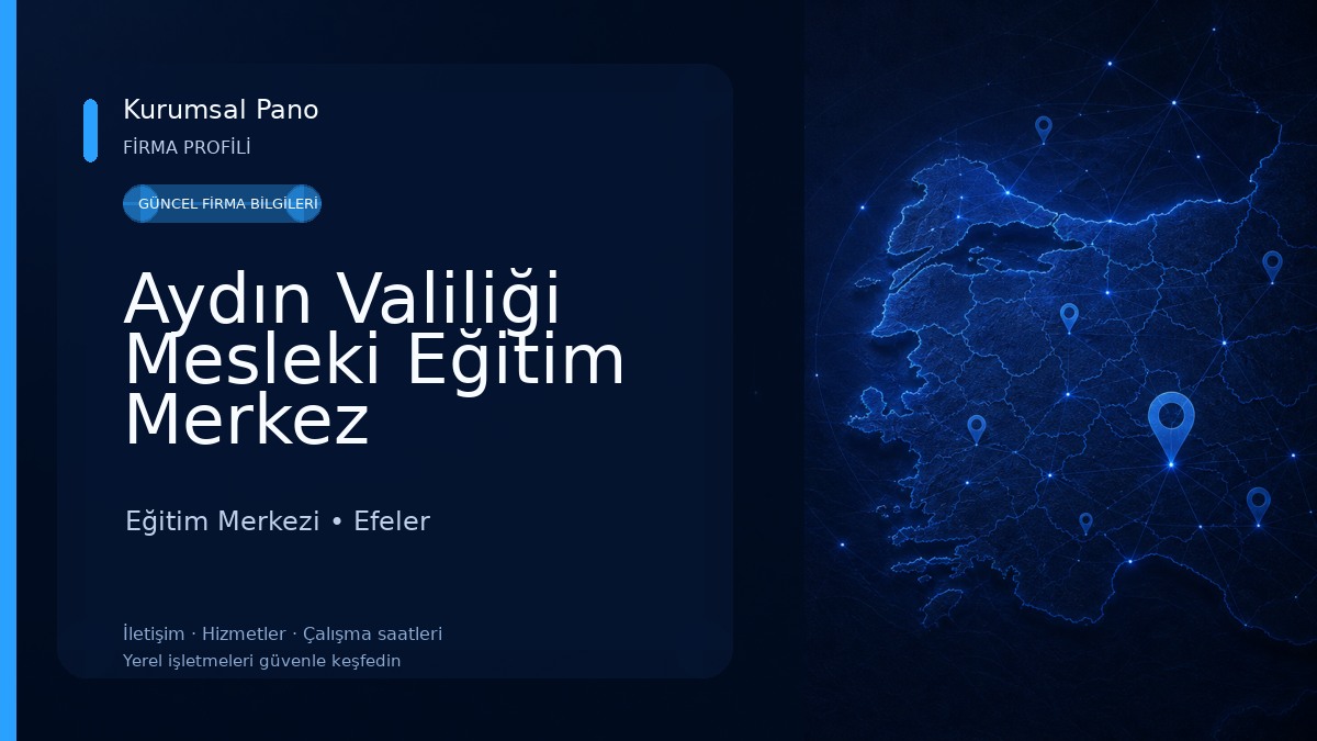 Aydın Valiliği Mesleki Eğitim Merkez Müdürlüğü Eğitim Merkezi