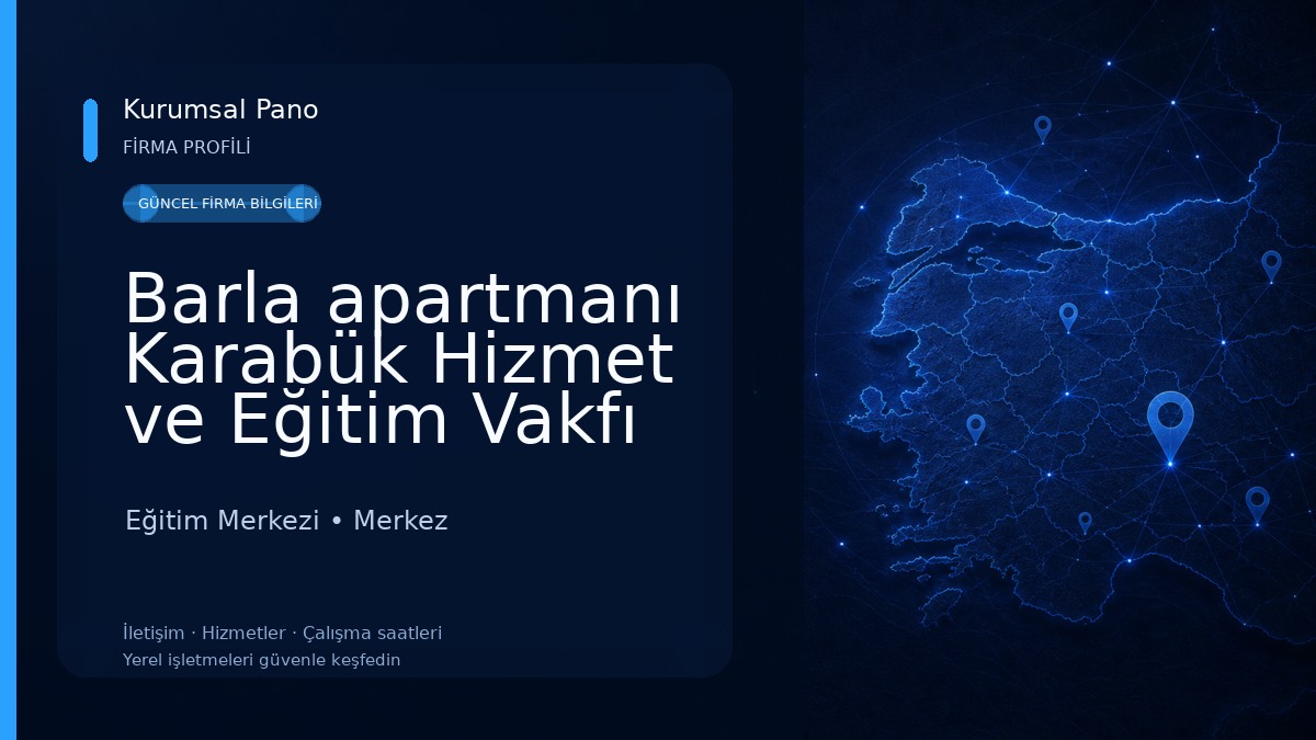 Barla apartmanı Karabük Hizmet ve Eğitim Vakfı Eğitim Merkezi