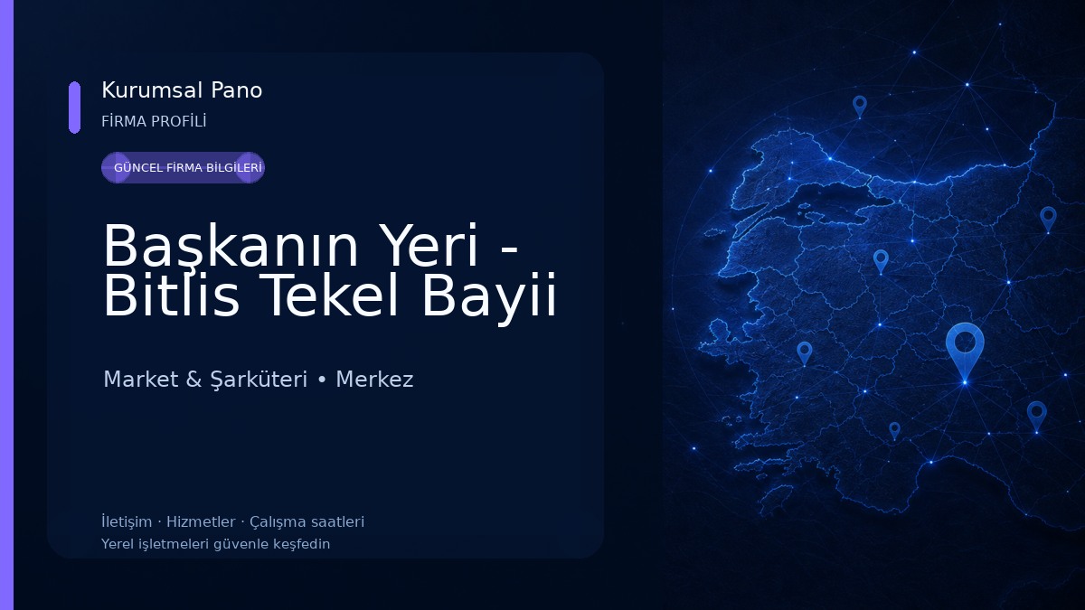 Başkanın Yeri - Bitlis Tekel Bayii