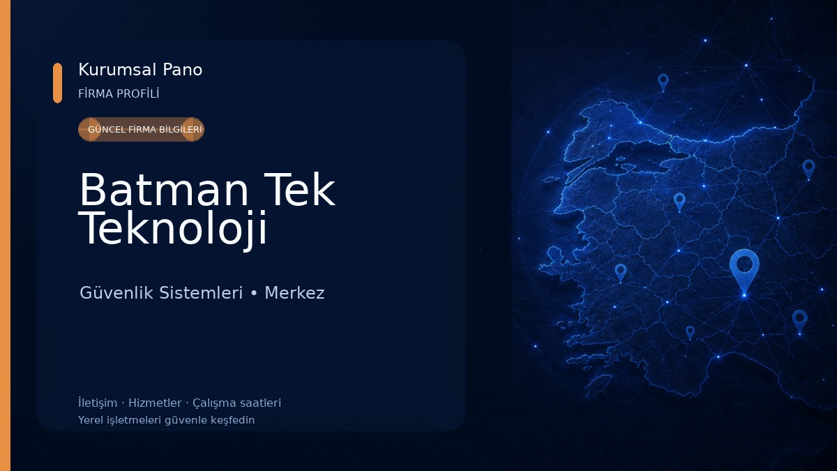 Batman Tek Teknoloji
