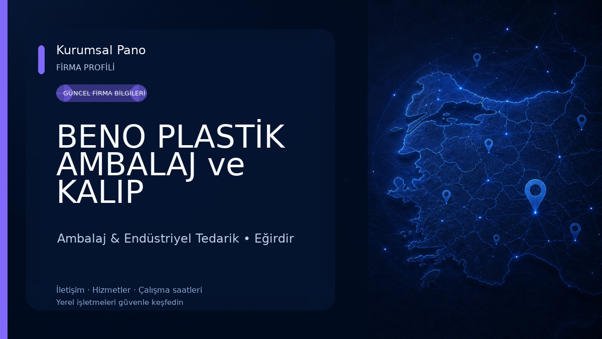 BENO PLASTİK AMBALAJ ve KALIP SAN.TİC.A.Ş 