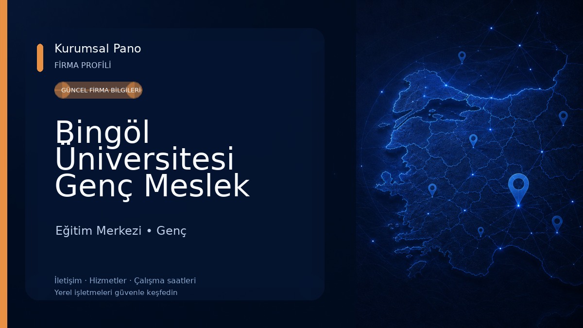 Bingöl Üniversitesi Genç Meslek Yüksekokulu