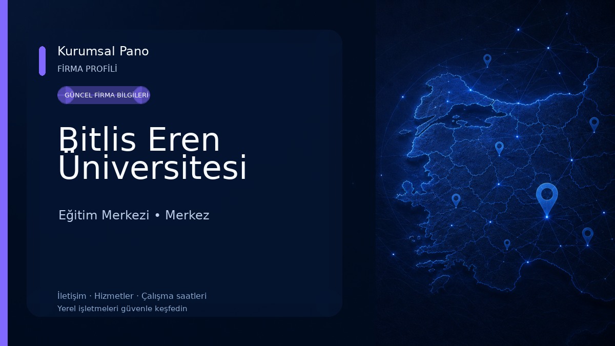 Bitlis Eren Üniversitesi Eğitim Merkezi