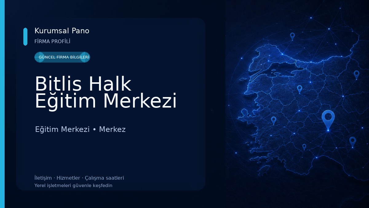 Bitlis Halk Eğitim Merkezi Eğitim Merkezi