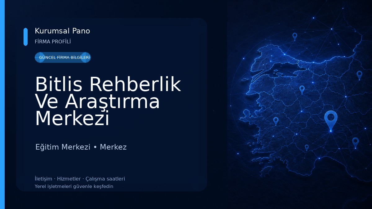 Bitlis Rehberlik Ve Araştırma Merkezi
