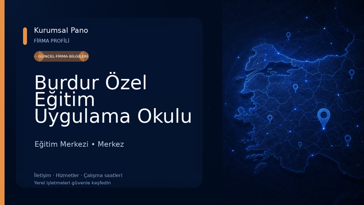 Burdur Özel Eğitim Uygulama Okulu Eğitim Merkezi