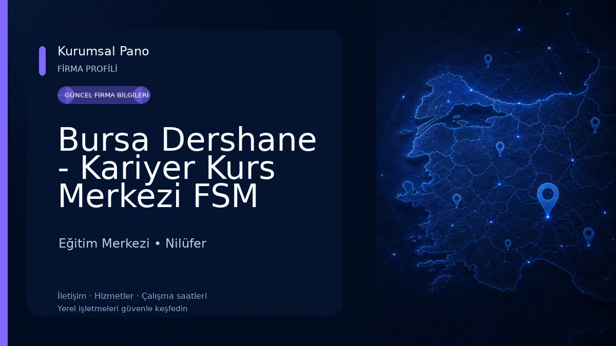 Bursa Dershane - Kariyer Kurs Merkezi FSM