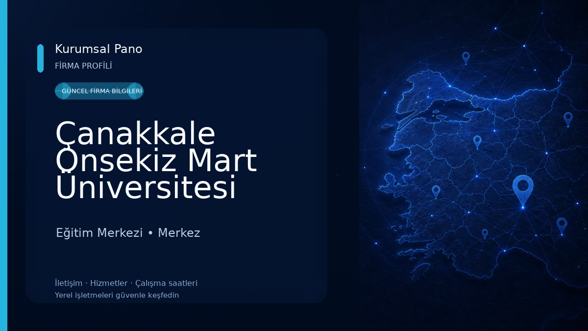 Çanakkale Onsekiz Mart Üniversitesi Eğitim Fakültesi Eğitim Merkezi