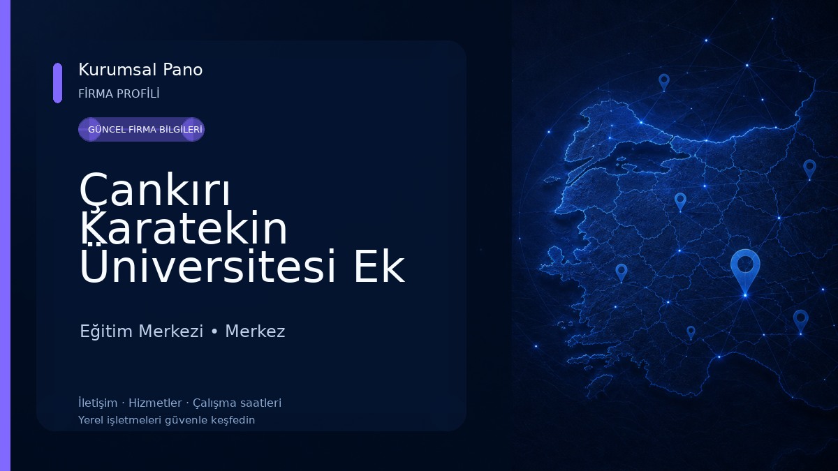 Çankırı Karatekin Üniversitesi Ek Hizmet Binası
