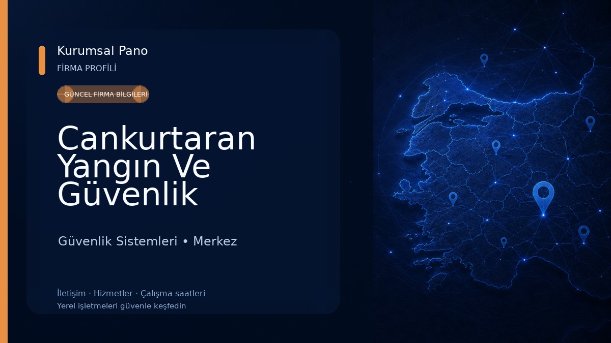 Cankurtaran Yangın Ve Güvenlik Sistemleri Güvenlik Sistemleri