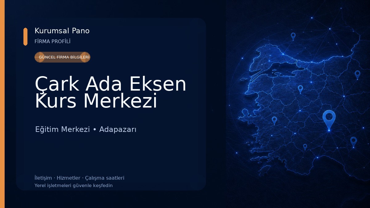 Çark Ada Eksen Kurs Merkezi Eğitim Merkezi