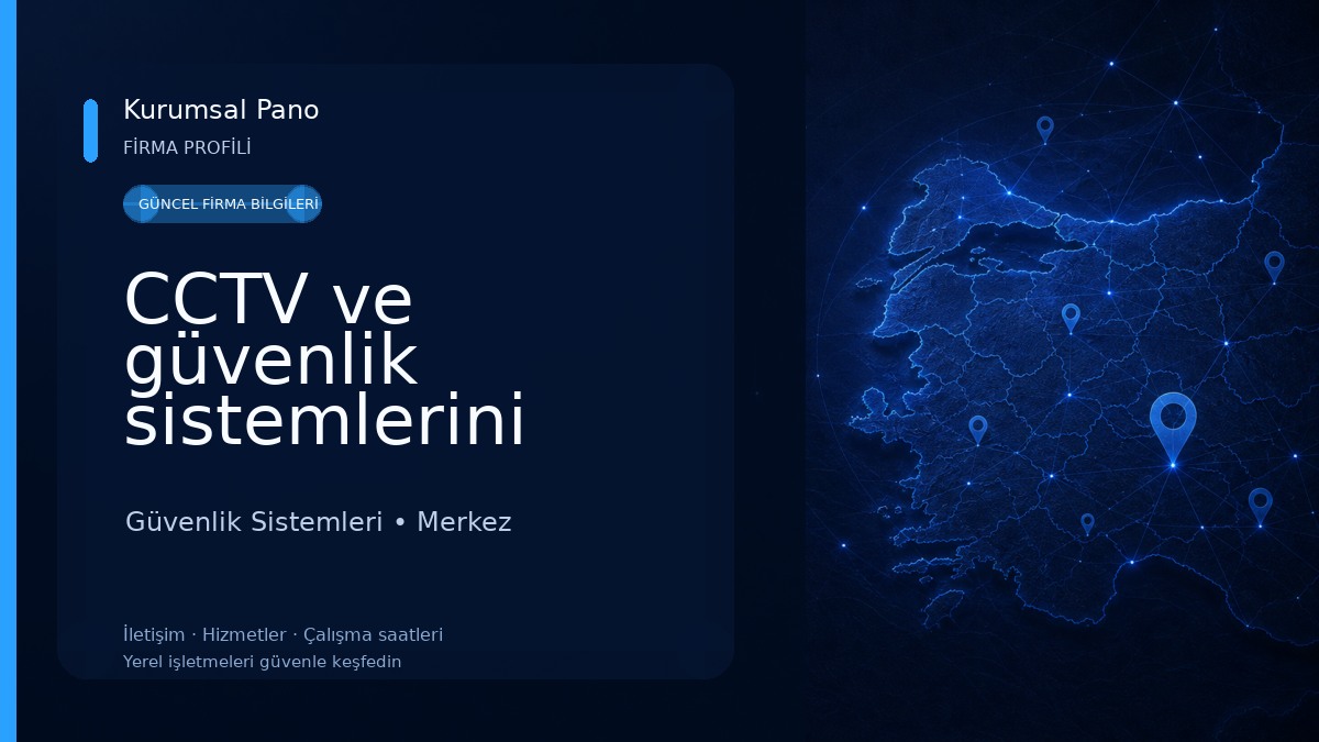 CCTV ve güvenlik sistemlerini Güvenlik Sistemleri