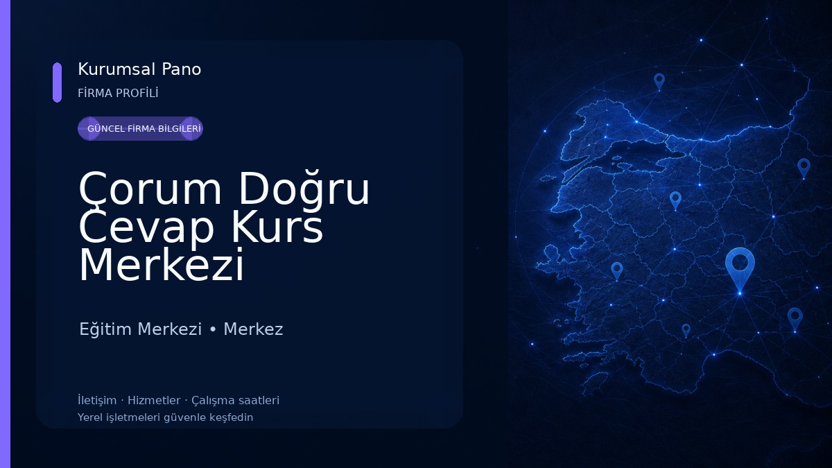 Çorum Doğru Cevap Kurs Merkezi