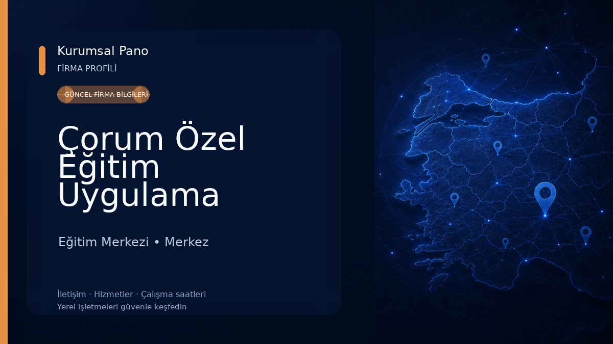 Çorum Özel Eğitim Uygulama Merkezi 1.Kademe 2.Kademe