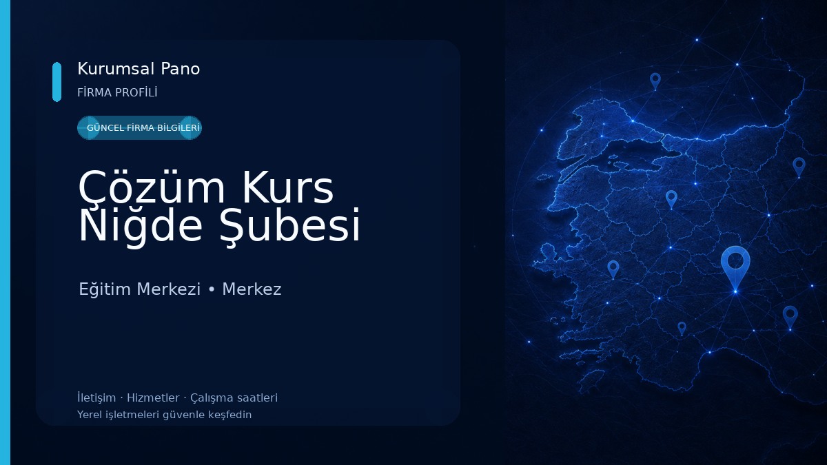 Çözüm Kurs Niğde Şubesi Eğitim Merkezi