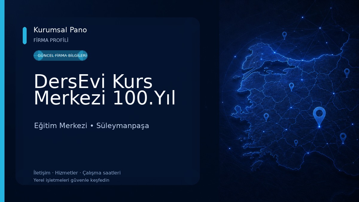 DersEvi Kurs Merkezi 100.Yıl Eğitim Merkezi