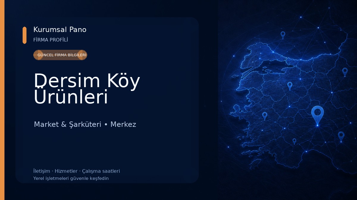 Dersim Köy Ürünleri 