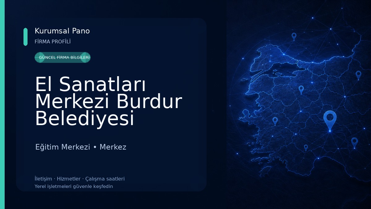 El Sanatları Merkezi Burdur Belediyesi Eğitim Merkezi