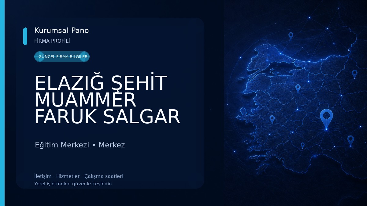 ELAZIĞ ŞEHİT MUAMMER FARUK SALGAR GENÇLİK MERKEZİ