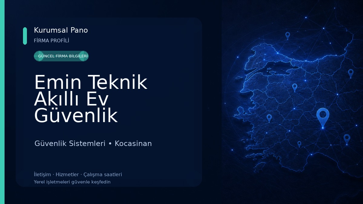 Emin Teknik Akıllı Ev Güvenlik Sistemleri