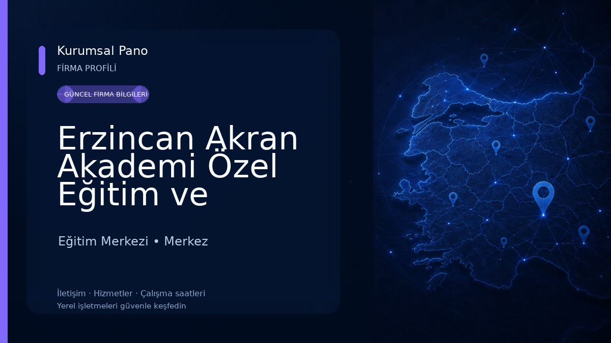 Erzincan Akran Akademi Özel Eğitim ve Rehabilitasyon Merkezi