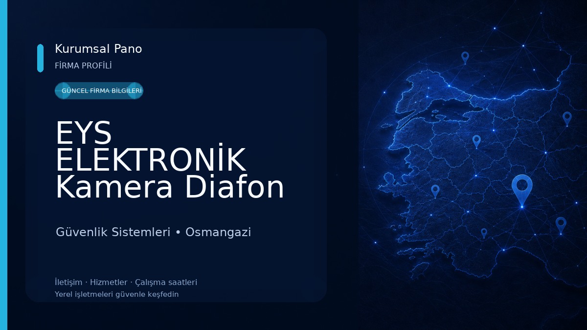 EYS ELEKTRONİK Kamera Diafon ve Alarm Sistemleri Güvenlik Sistemleri