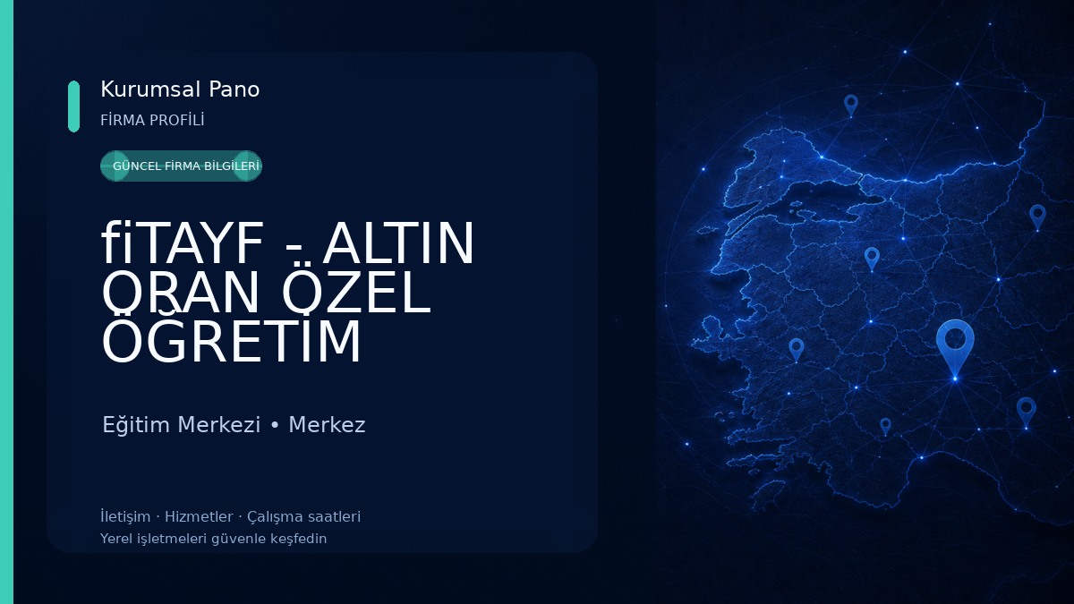 fiTAYF - ALTIN ORAN ÖZEL ÖĞRETİM KURSU Eğitim Merkezi