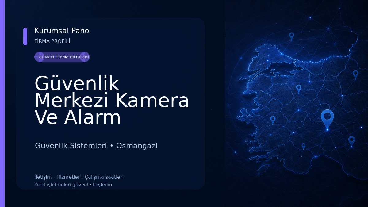 Güvenlik Merkezi Kamera Ve Alarm Sistemleri 