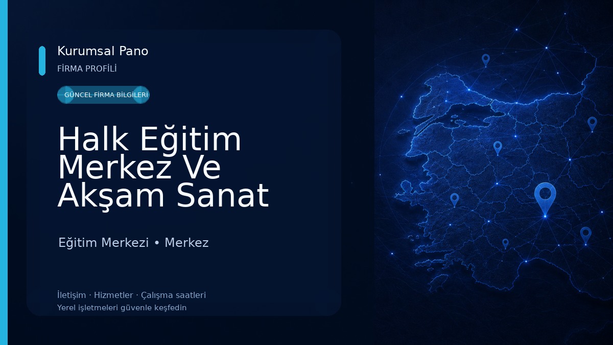 Halk Eğitim Merkez Ve Akşam Sanat Okulu Müdürlüğü 