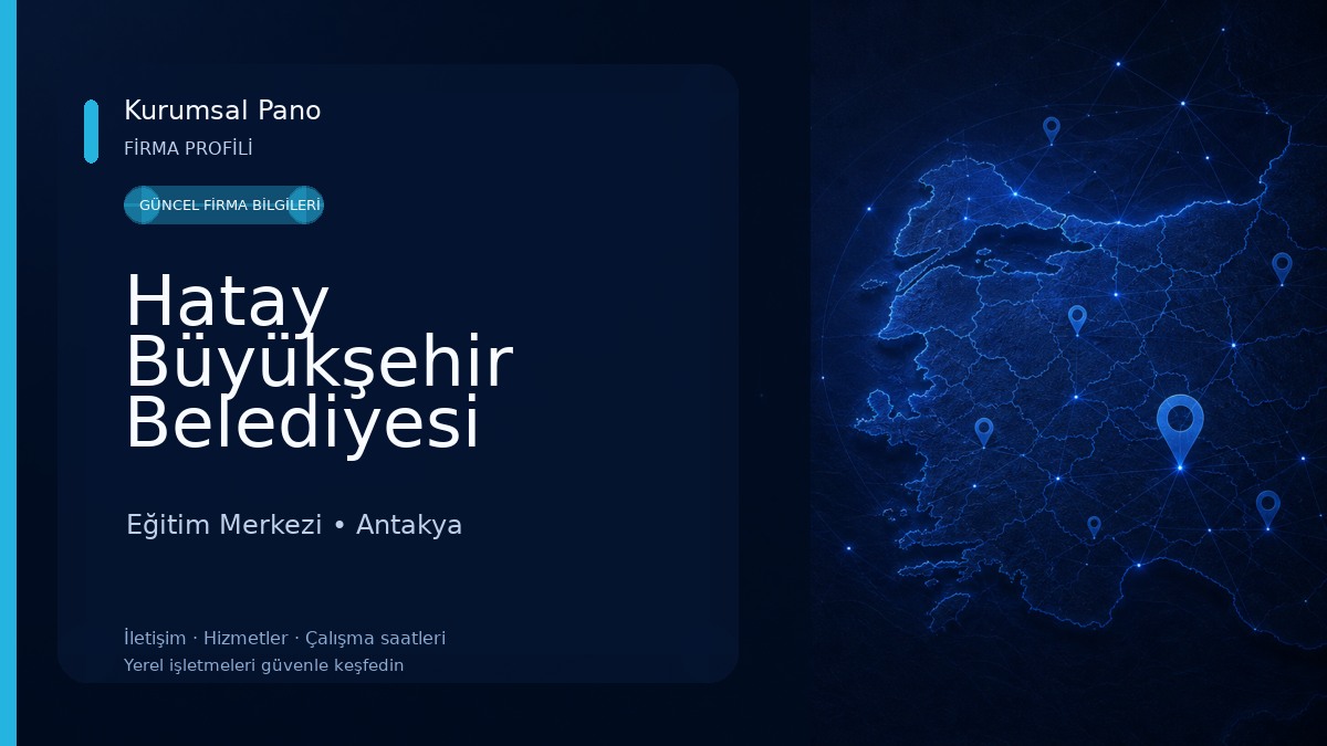 Hatay Büyükşehir Belediyesi Destek Eğitim Kursu. Eğitim Merkezi