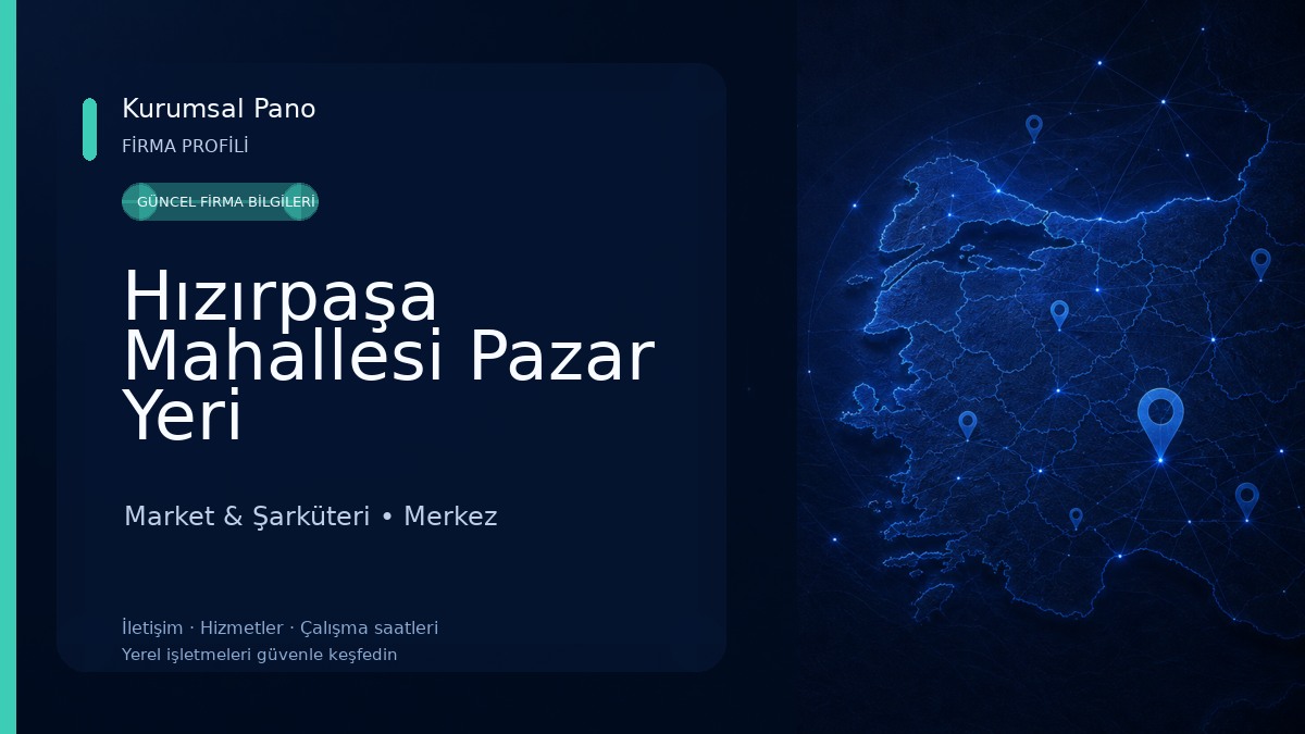 Hızırpaşa Mahallesi Pazar Yeri
