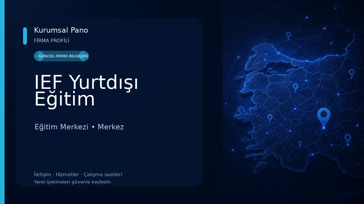 IEF Yurtdışı Eğitim Eğitim Merkezi