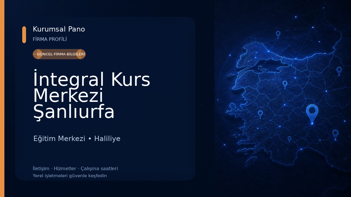 İntegral Kurs Merkezi Şanlıurfa
