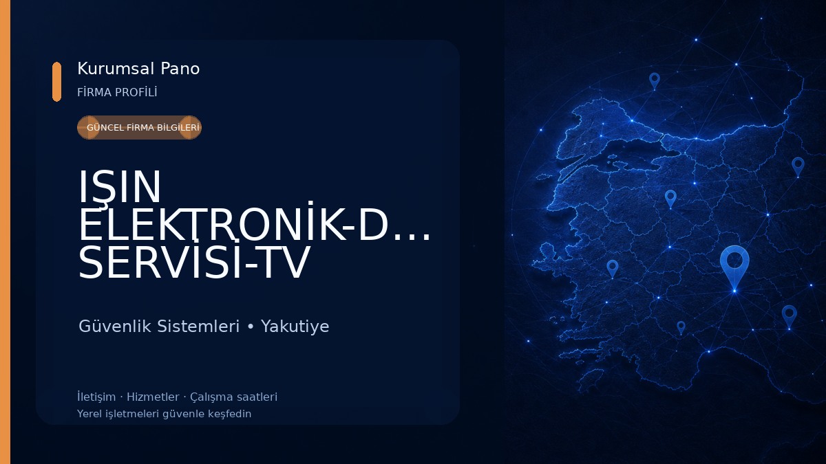 IŞIN ELEKTRONİK-DRONE SERVİSİ-TV SERVİSİ-GÜVENLİK KAMERA SİSTEMLERİ Güvenlik Sistemleri