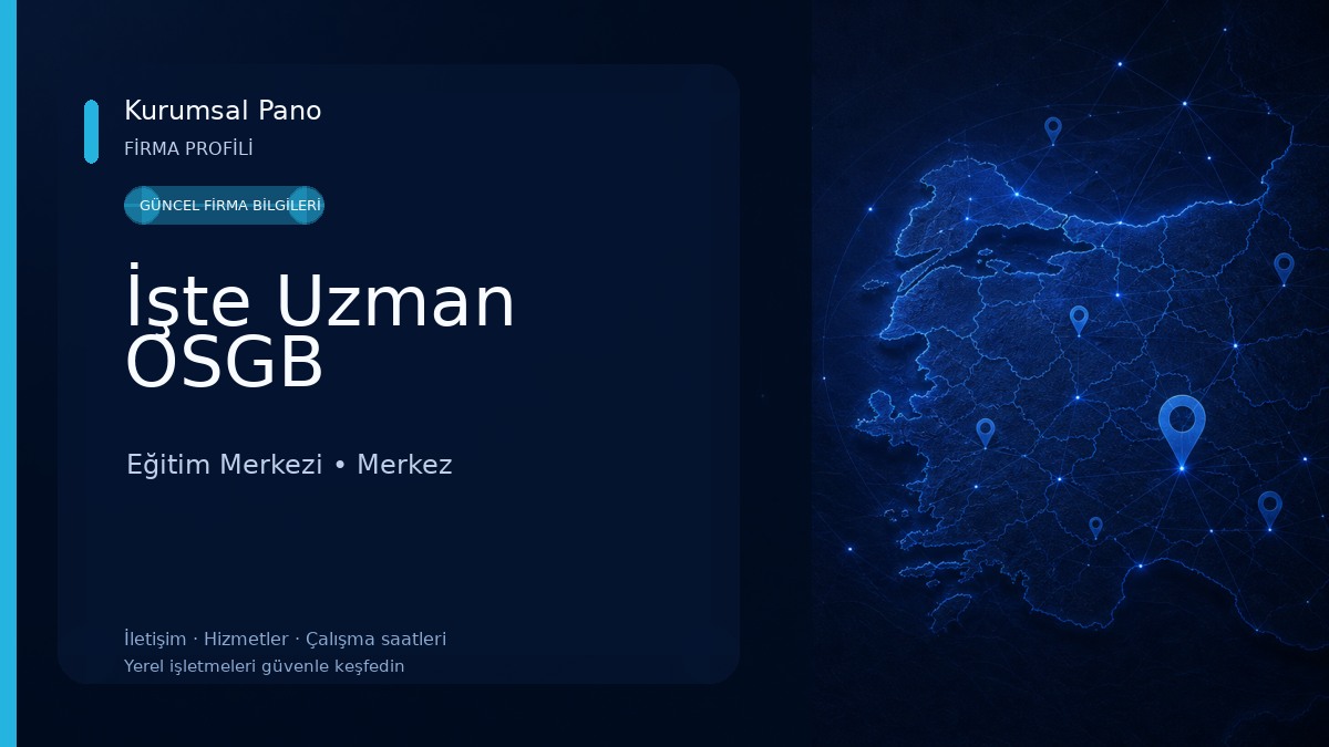 İşte Uzman OSGB