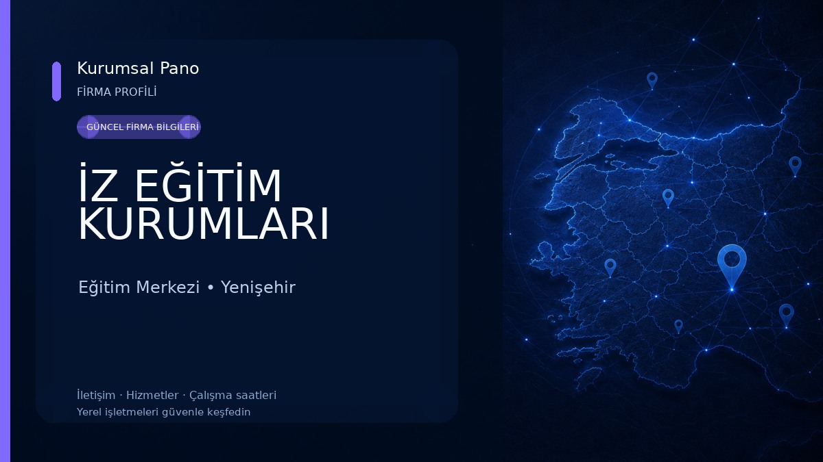 İZ EĞİTİM KURUMLARI Eğitim Merkezi