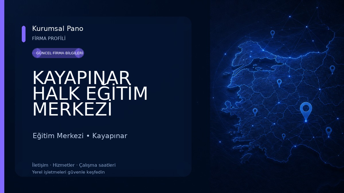 KAYAPINAR HALK EĞİTİM MERKEZİ DİCLEKENT ŞUBESİ Eğitim Merkezi