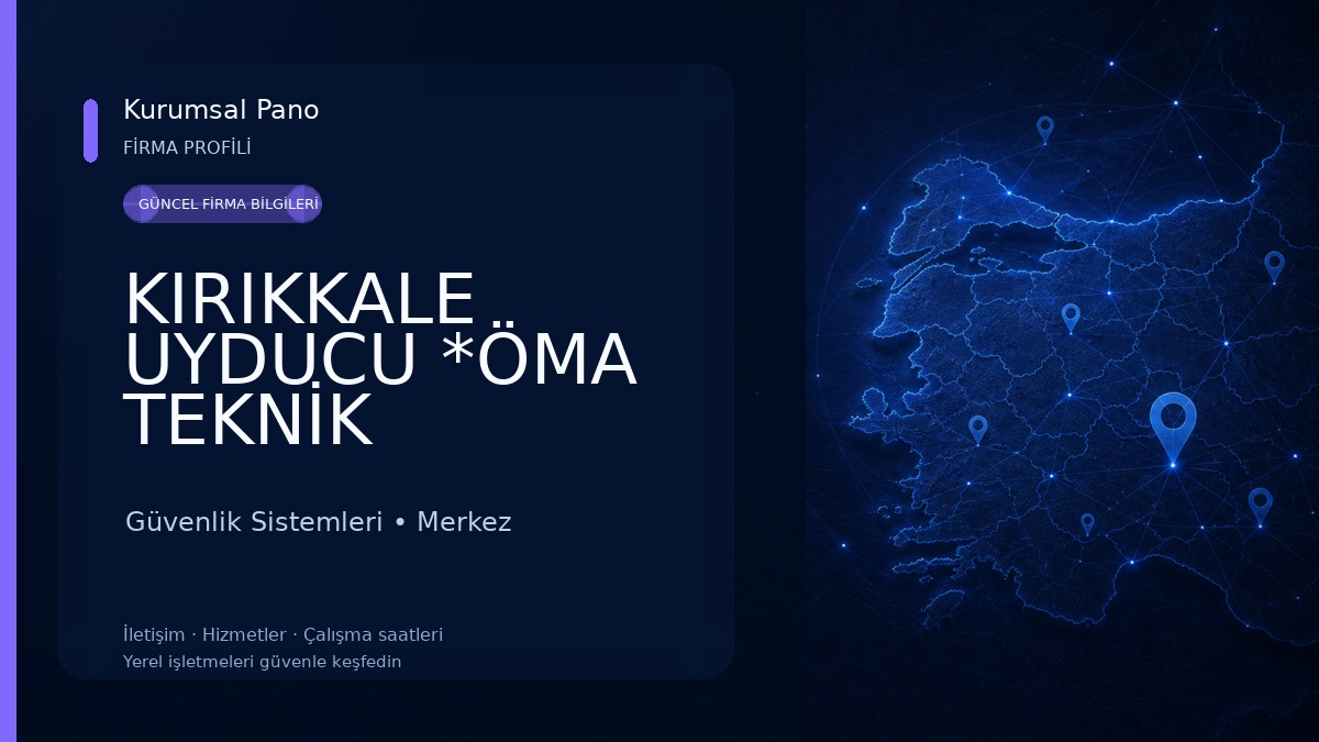 KIRIKKALE UYDUCU *ÖMA TEKNİK *D-SMART YETKİLİ BAYİ* Güvenlik Sistemleri