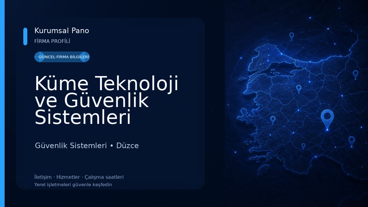 Küme Teknoloji ve Güvenlik Sistemleri Güvenlik Sistemleri