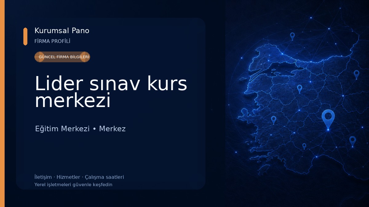 Lider sınav kurs merkezi